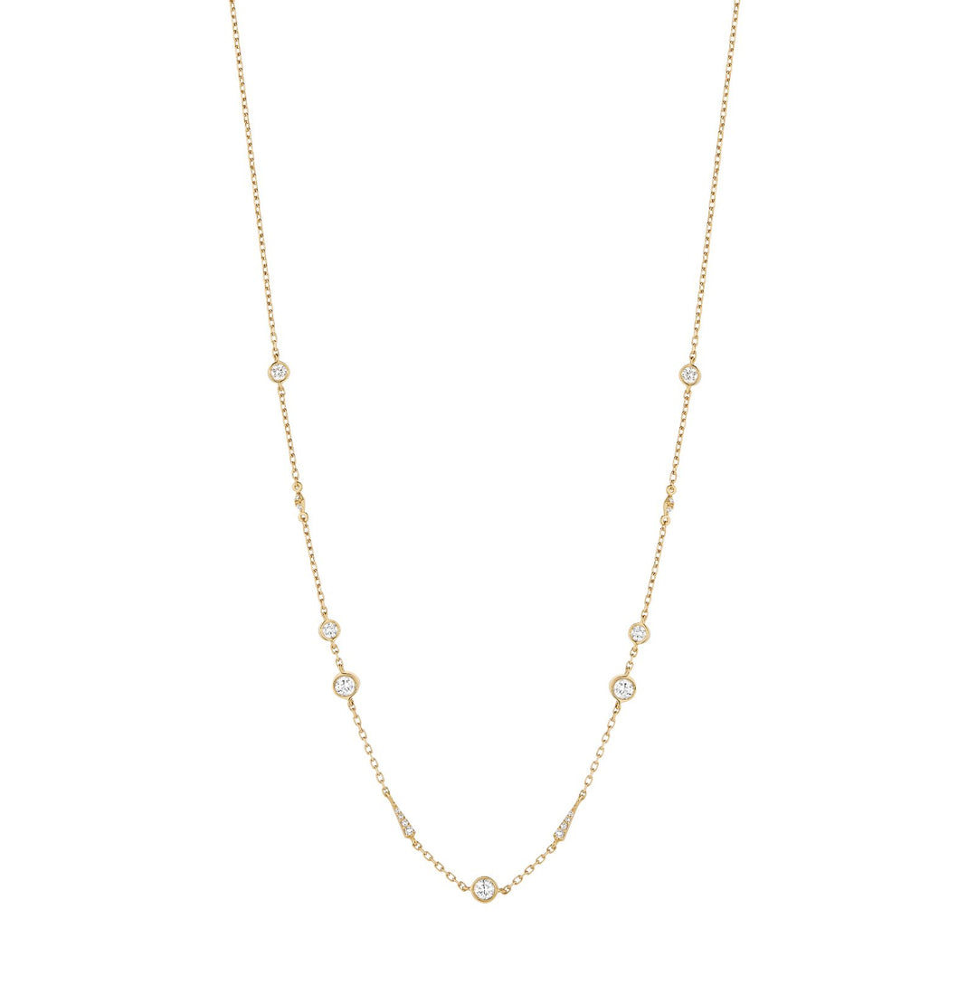 Collier SunCatcher diamant rond X 7 - ANTHEM - JOAILLERIE